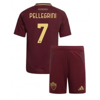 AS Roma Lorenzo Pellegrini #7 Fußballbekleidung Heimtrikot Kinder 2024-25 Kurzarm (+ kurze hosen)